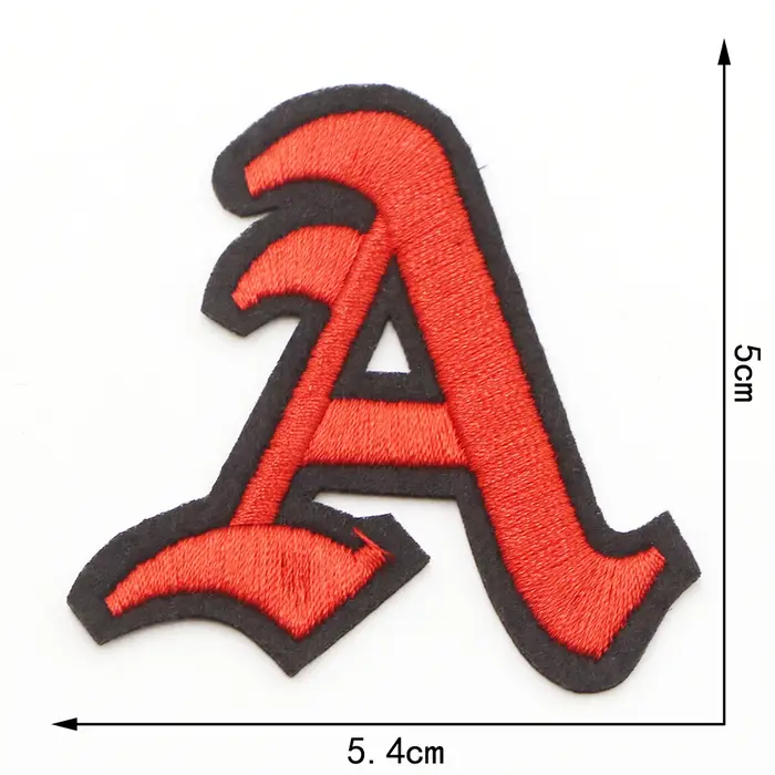 Lettres gothiques pour vêtements, fer sur A-Z lettres anglaises anciennes 0-9 fer sur chiffres pour 