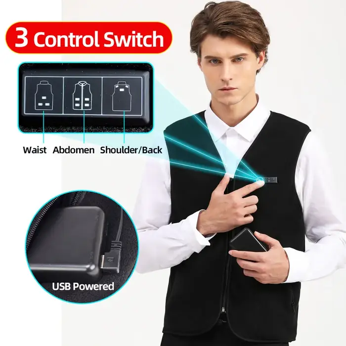 Gilet chauffant 10 zones pour hommes et femmes