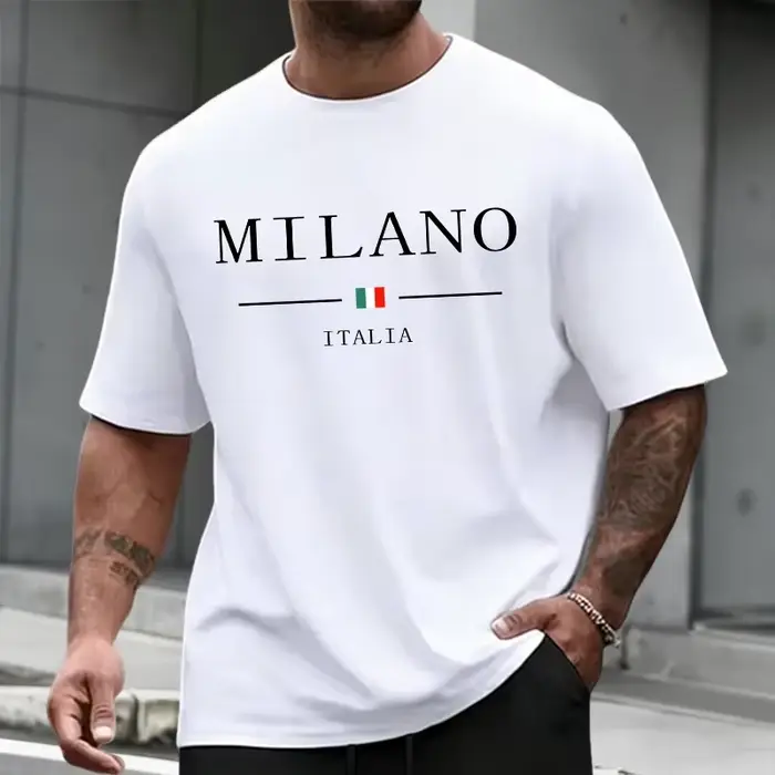 Ensemble de survêtement décontracté pour homme, collection été 2026, style italien : T-shirt à manch