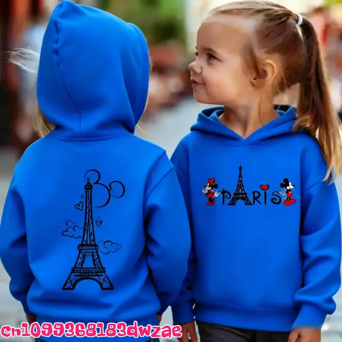 Paris and Love Paris Sweat-shirts pour garçons et filles pour l'automne et l'hiver, sweat-shirts cha