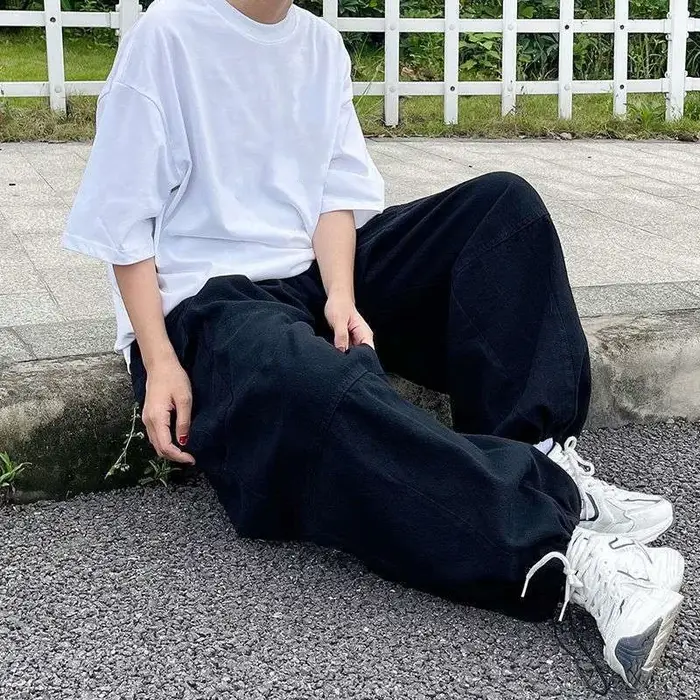 Pantalon cargo style streetwear américain, printemps automne, pantalon ample vintage pour homme, pan