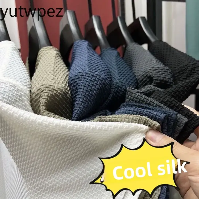 T-shirt respirant haut de gamme en soie glacée pour homme