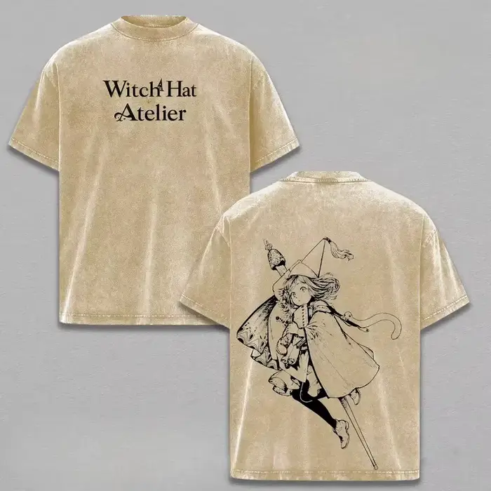 T-shirt imprimé Coco Cute Anime Witch Hat Atelier Clothing pour hommes et femmes, T-shirts rétro lav