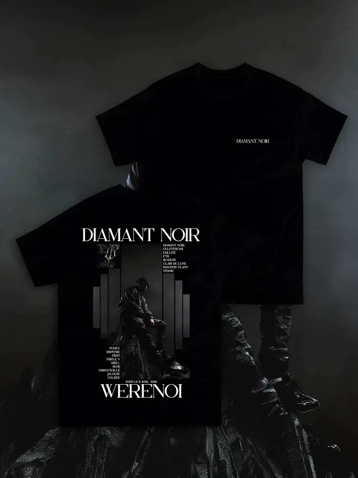 T-shirt Homme Manches Courtes Y2K Tendance Mode Loisirs Extérieurs Thème Werenoi - Artist Rap França