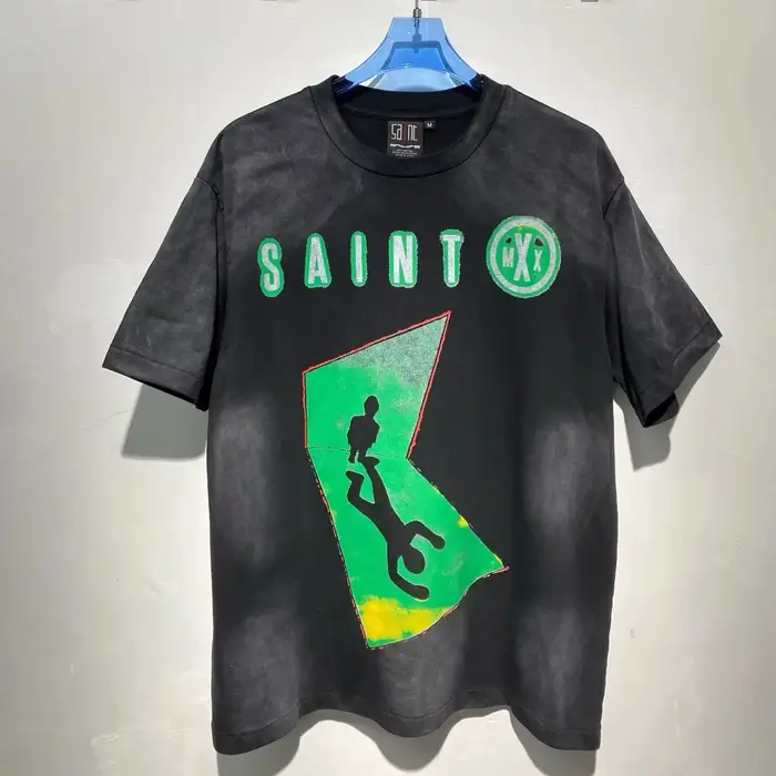 Vêtements pour hommes et femmes, t-shirt à manches courtes décontracté, style délavé, imprimé abstra