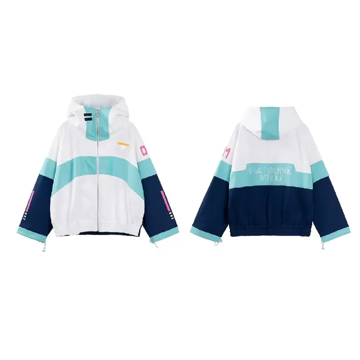 Manteau Anime Moeyu pour Hommes, Veste Coupe-Vent Miku Cosplay, Blouson à Capuche pour Femmes, Vêtem
