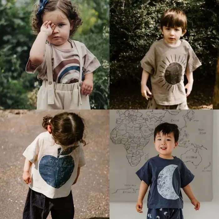 ChimNew-T-shirt pour Fille et Garçon de 1