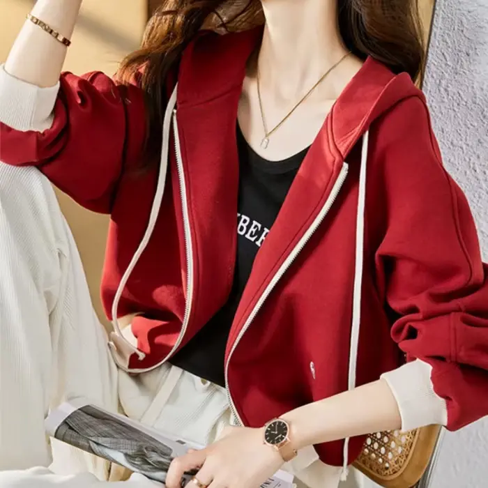 Sweat à capuche en coton pour femme