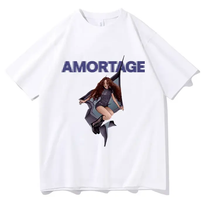 T-shirts JISOO Earthquake Unisexe Tour des Fans 2025 – T-shirt en Coton à Manches Courtes et Col Ron