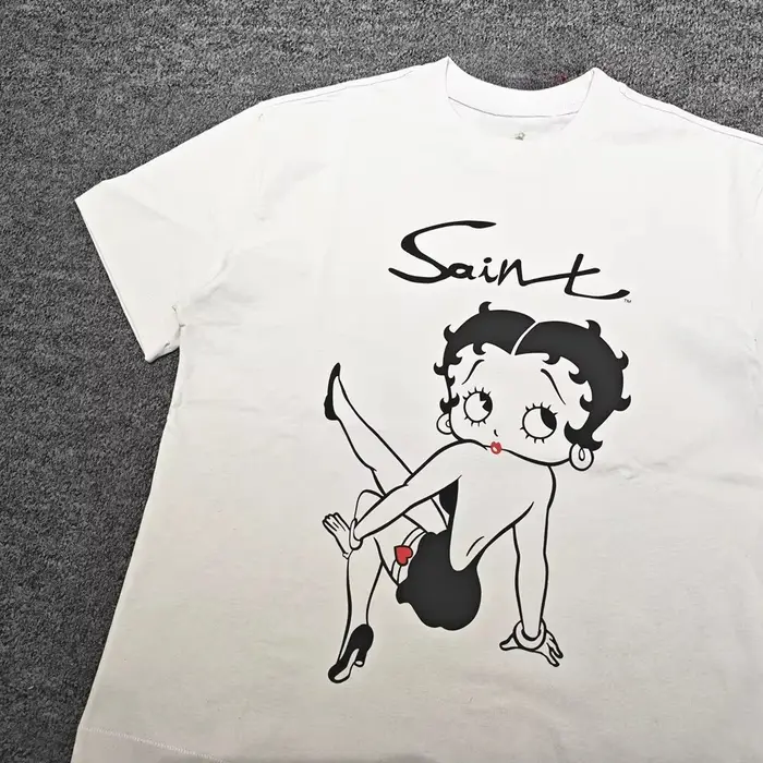 T-shirt unisexe Fashion Saint OF Michael Streetwear Vintage Baggy Oversize avec imprimé graphique et design articulé