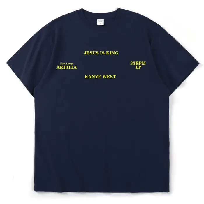 T-shirt Kanye West Jesus Is King, streetwear rétro Harajuku en coton de haute qualité à manches cour