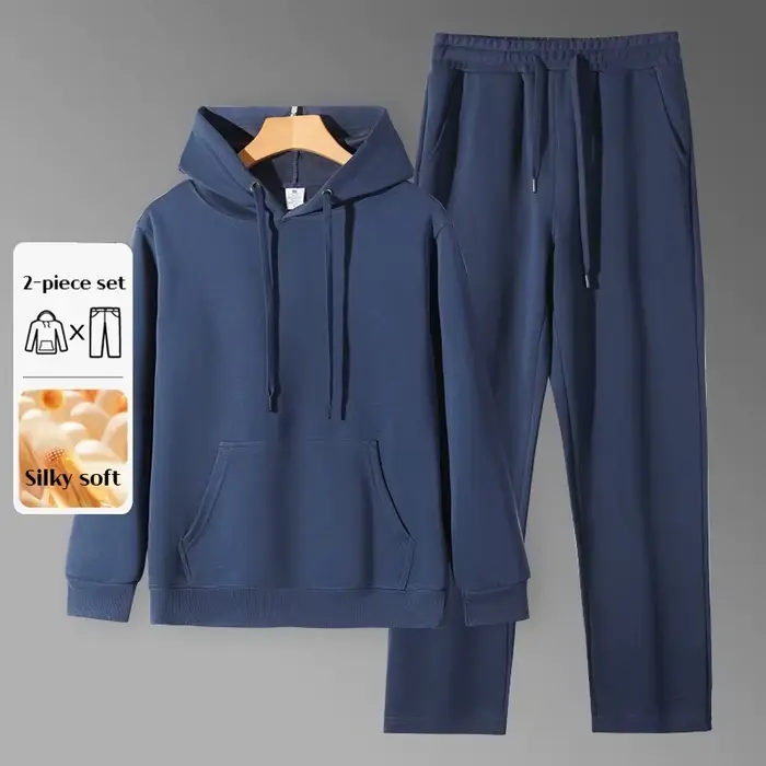 Ensemble à capuche en coton de qualité supérieure pour hommes et femmes