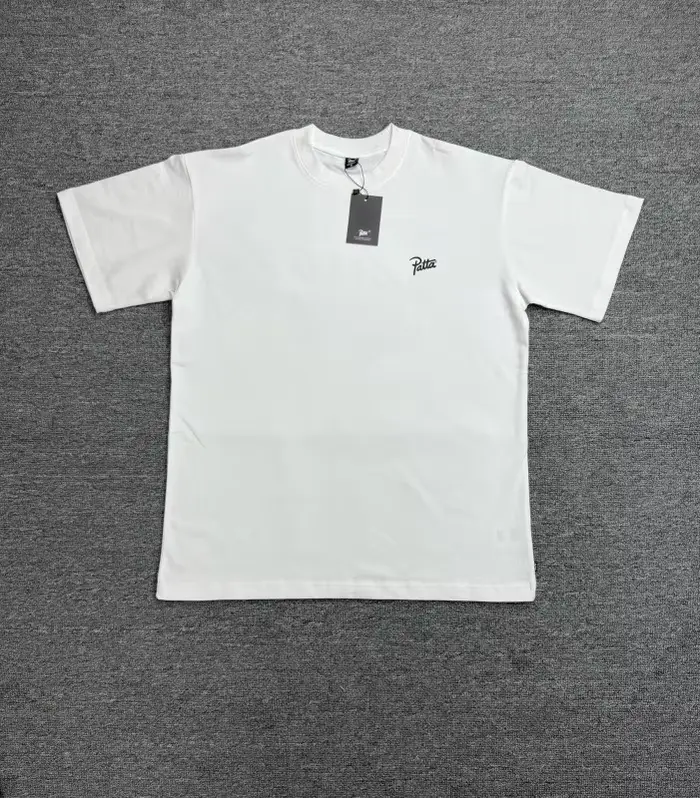 T-shirt PATTA de haute qualité avec photo réelle, style couple homme-femme, imprimé lettres Patta, e