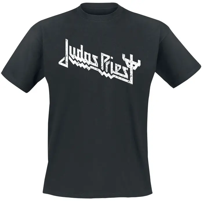 T-shirt imprimé avec logo Trident de Judas Priest, 100% coton, décontracté et neutre, streetwear Hea
