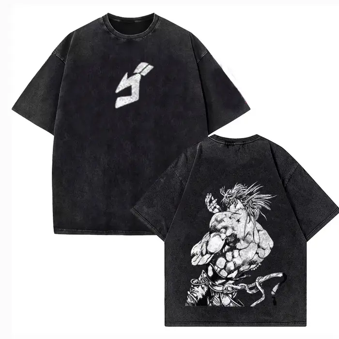 T-shirt Anime JoJo's Bizarre Adventure pour hommes, vêtements à manches courtes, t-shirt en coton la