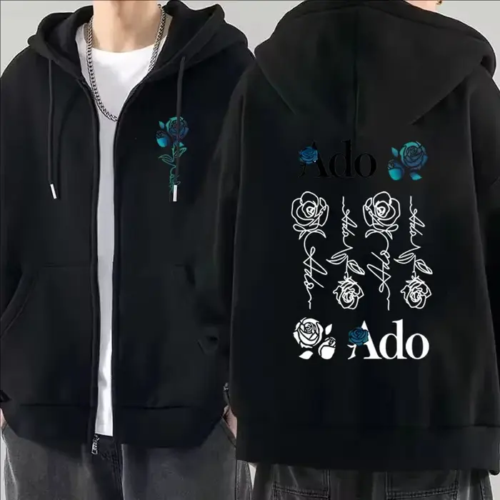 2025 Ado graphique imprimé sweat à capuche avec fermeture éclair automne hiver hommes femmes décontr