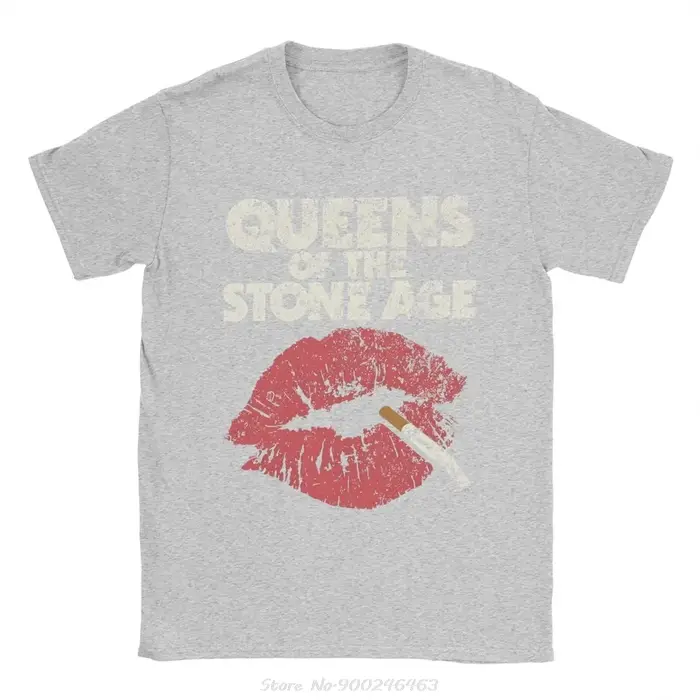 Hommes T-Shirt reines de la pierre âge Hipster coton t-shirts col rond manches courtes