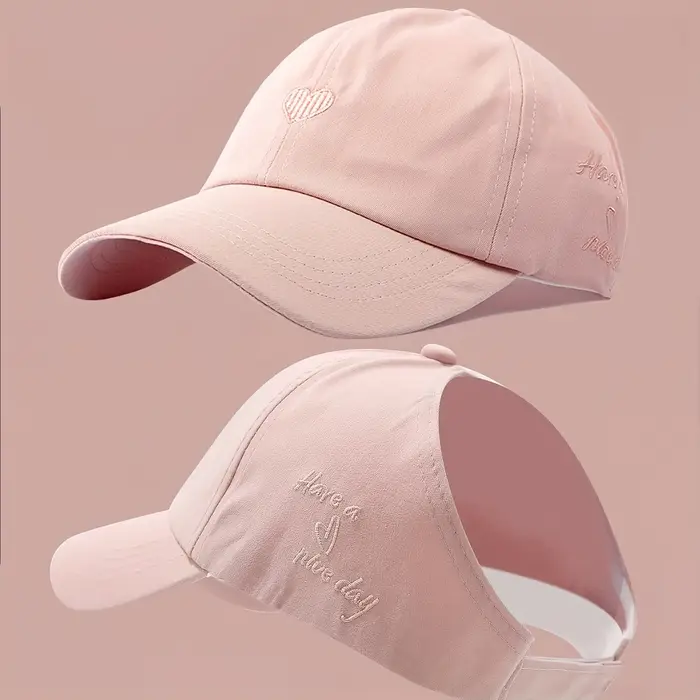 Casquette de baseball à visière ouverte pour femme