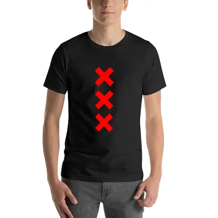 T-shirt logo Amsterdam XXX pour hommes