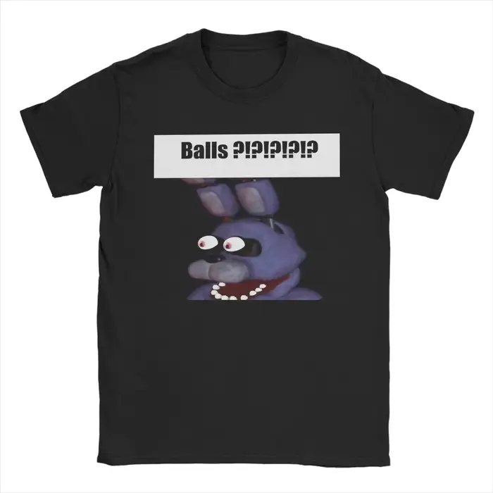 Fnaf Bonnie Balls cinq nuits horreur hommes T-Shirt Vintage T-Shirt à manches courtes col rond T-Shi