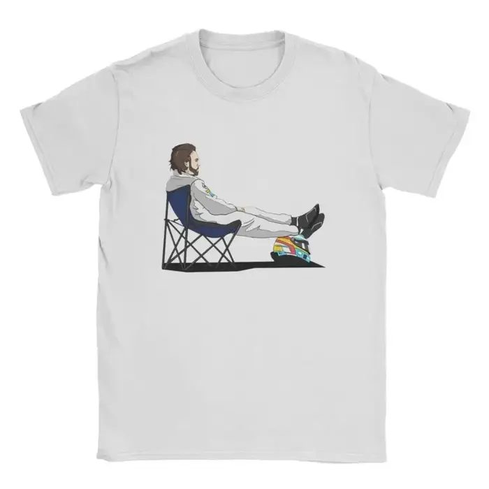 Fernando Alonso-T-shirt à manches courtes et col rond pour hommes