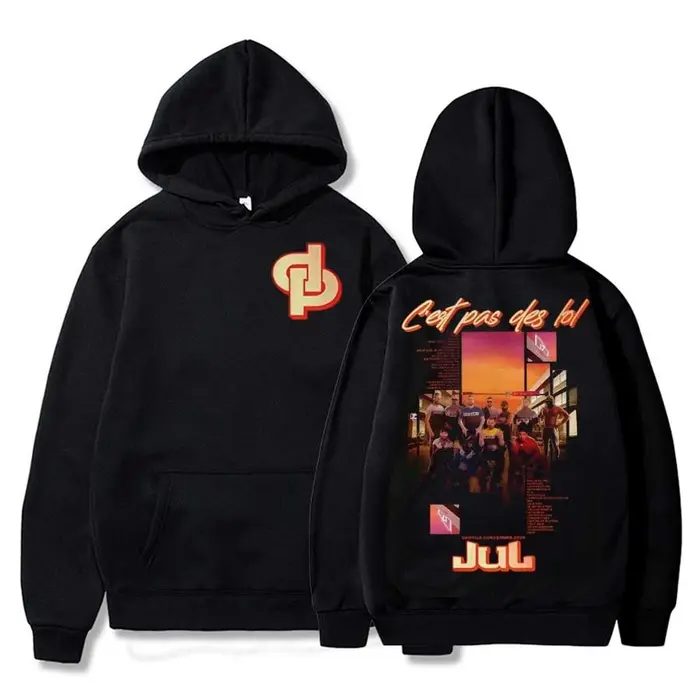 Rappeur Jul Tour 2025 sweat à capuche hommes femmes pull Hiphop Streetwear doux sweat-shirt décontra