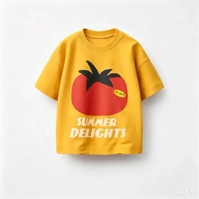 T-shirt basique simple et polyvalent, nouveau modèle à manches courtes, joli col rond, en pur coton fin, vêtement décontracté ample pour garçons et filles.