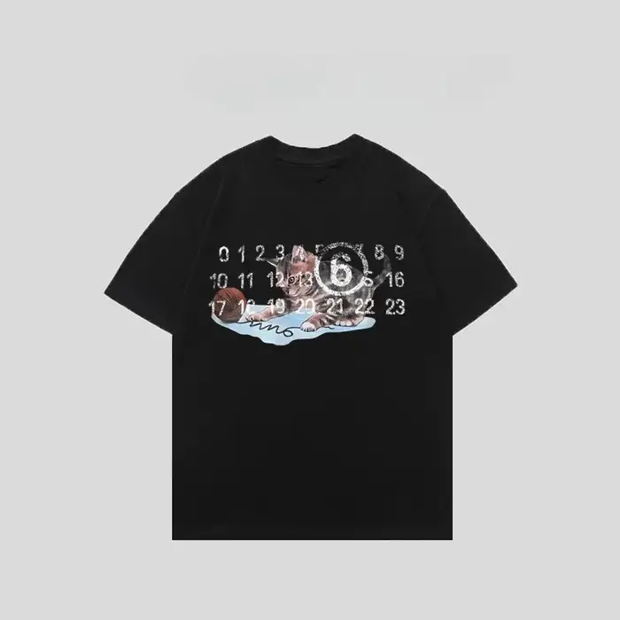 Nouveau T-shirt imprimé tendance Europe et Amérique 2026, col rond et manches courtes, style décontr