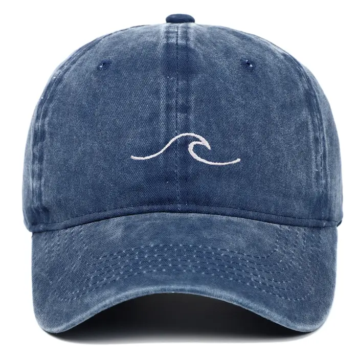 Nouvelle Casquette de Baseball Brodé Tendance 2026 à Motif Vague Ondulée
