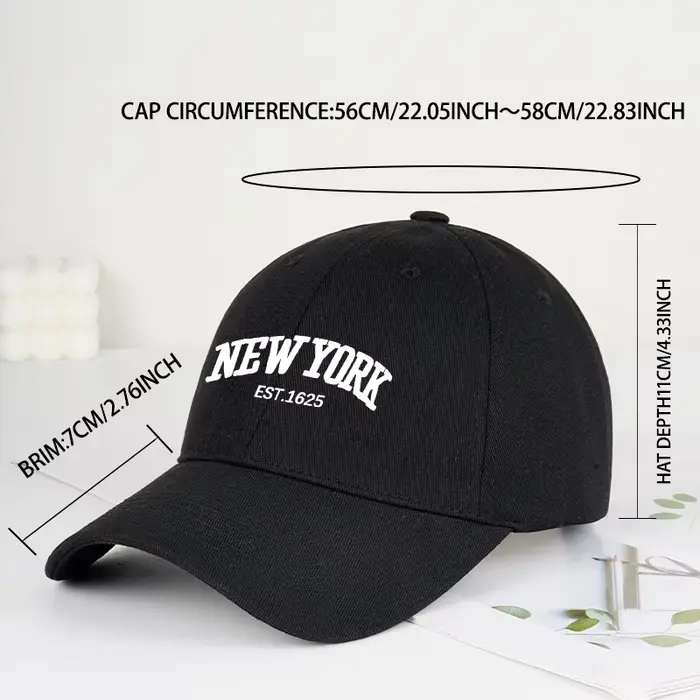 Casquette de baseball imprimée NEW YORK EST.1625