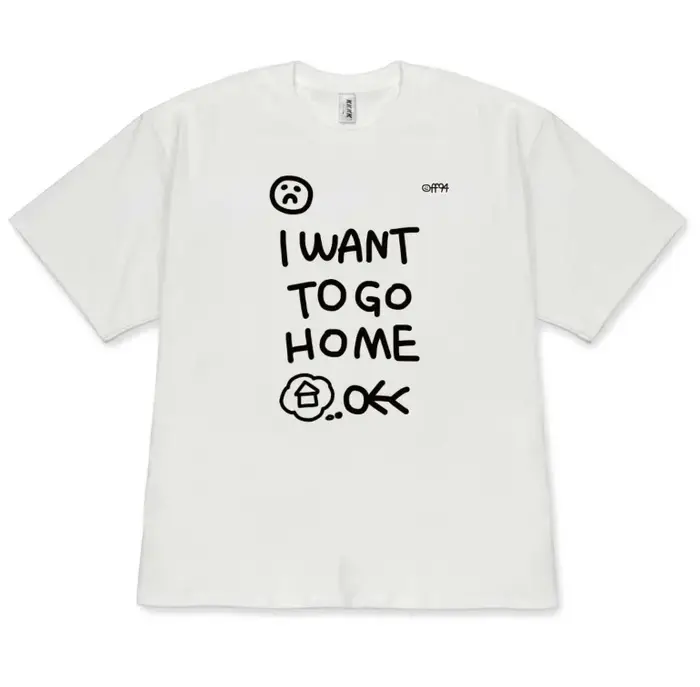 T-shirt de classe ouvrière « I Want To Go Home » avec motif Meme, T-shirt décontracté à manches cour