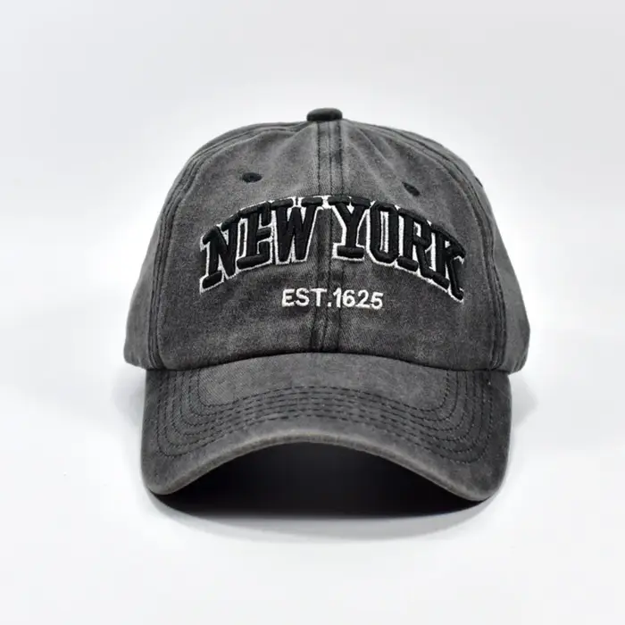 Casquette de Baseball en coton New York, lettres lavables, casquette de Sport en langue de canard, Protection solaire réglable, lettres brodées, chapeaux de soleil d'été