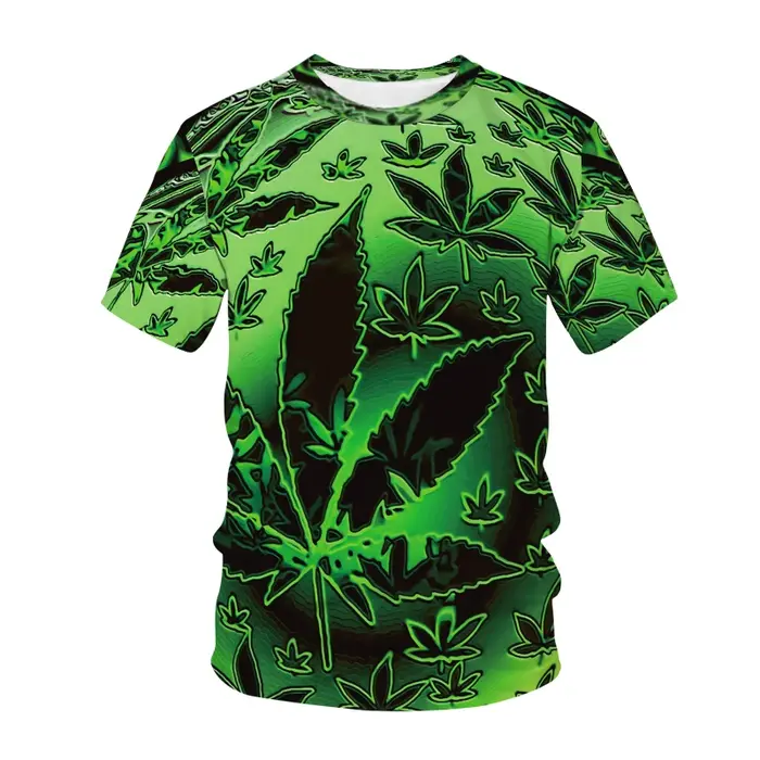 T-shirt imprimé 3D pour hommes et femmes, T-shirt Harajuku pour garçons et filles, Économie Hip Hop décontractés, Économie en cuir chevelu de chanvre vert, Weed, Mode, Respzed Y-Tees, Nouveau, 2023