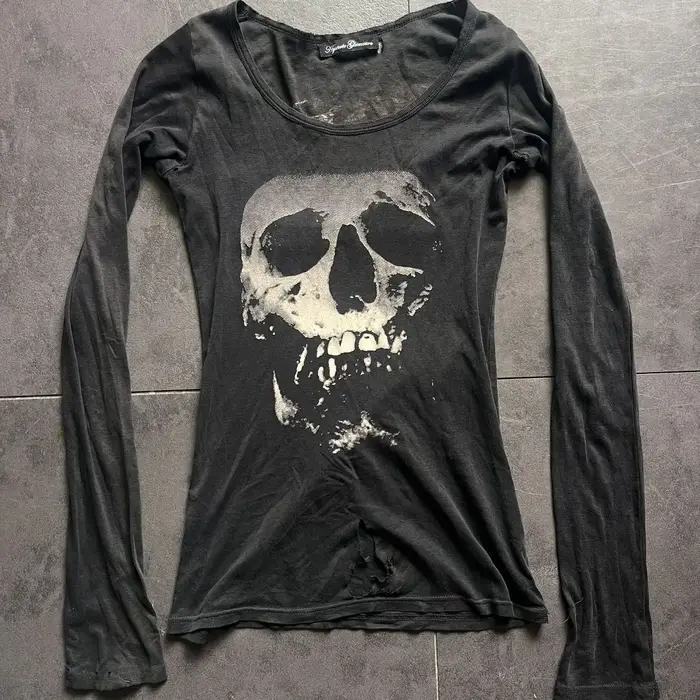 Streetwear Punk t-shirts femmes vêtements crâne imprimé Chic t-shirts 2025 Ropa Mujer mode Camisetas