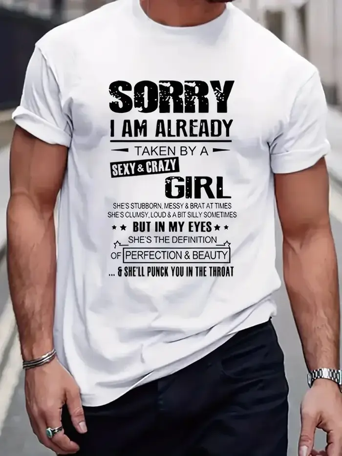 Hauts pour hommes nouveau Style lettre imprimer mode décontracté à manches courtes T-shirt Streetwea