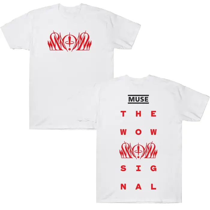 T-shirts en coton de la groupe MUSE Muse The Wow! T-shirts graphiques Signal Album à manches courtes