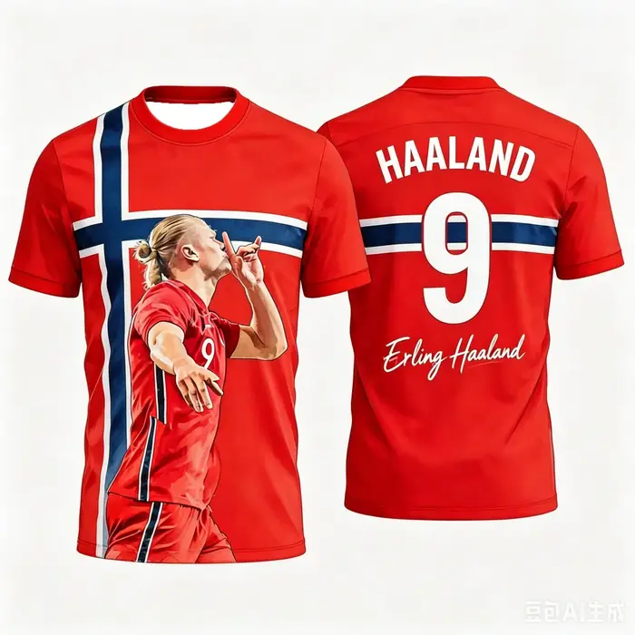 2026 Erling Haaland No # 9 Maillot de football norvégien T-shirt de sport pour homme Hauts à manches