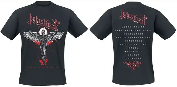 T-shirt imprimé Judas Priest Defenders of The Faith, 100% coton, unisexe, pour fans de métal, décont