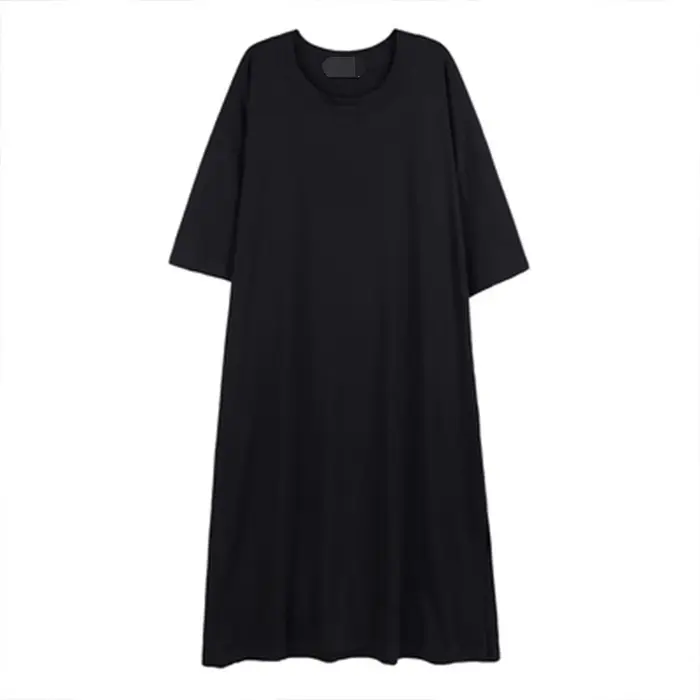 T-shirt manches longues mi-longues pour homme, ample, tendance, vêtement d'été
