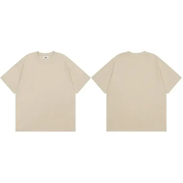 Été 2025 hommes plaine T-Shirt Streetwear 100 coton T-Shirt couleur unie Harajuku décontracté T-Shir