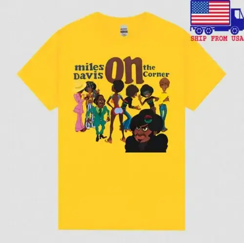 T-shirt jaune homme Miles Davis On The Corner Taille S-5XL