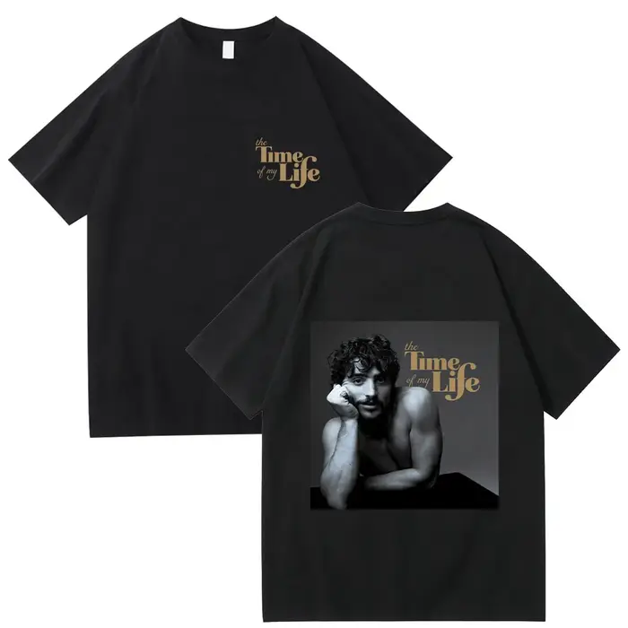 Benson Boone The Time of My Life T-shirts imprimés rétro vintage pour hommes et femmes, en coton, dé