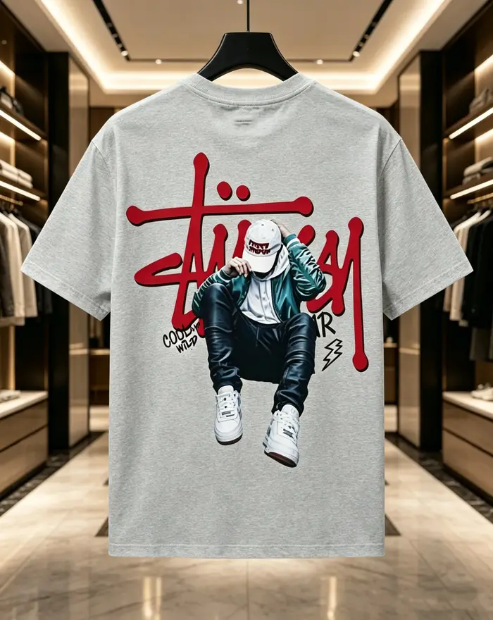 Nouveau T-shirt 2026 à col rond et manches courtes imprimées style rétro, idéal pour hommes et femme