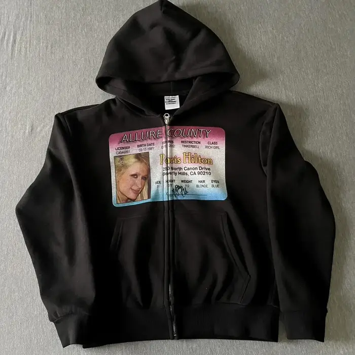 Sweat à Capuche Rétro avec Fermeture Éclair pour Homme et Femme, Vêtement Harajuku, Hip Hop, Gothiqu