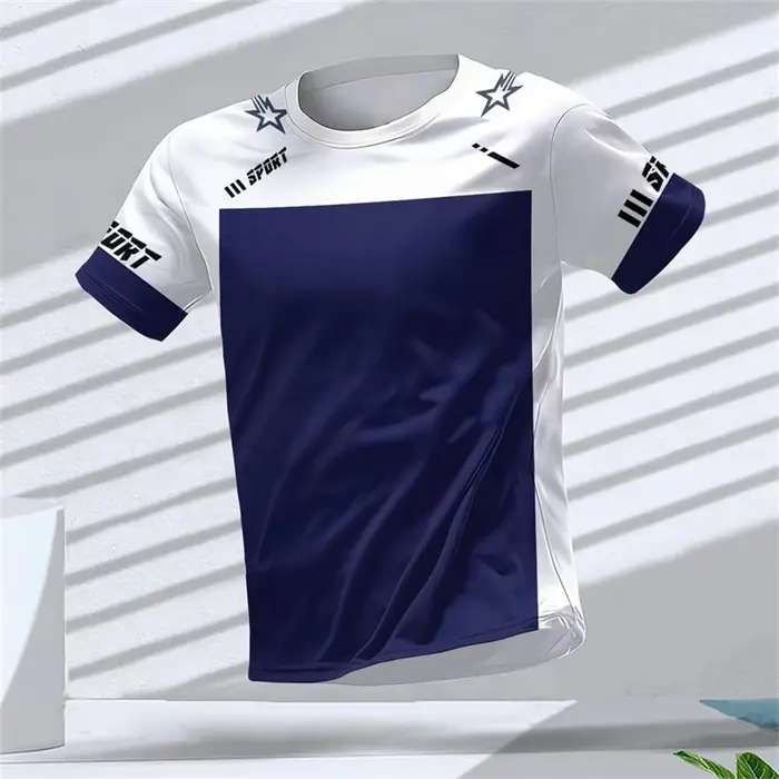Mode course sport T-shirts pour hommes été décontracté en plein air Fitness 3D imprimé