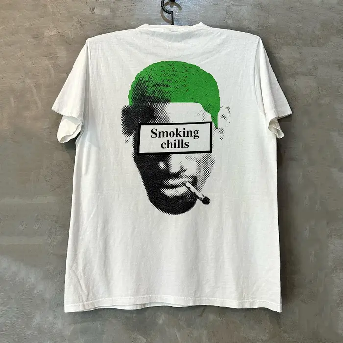 Dennis Rodman rebondissant roi Rodman Portrait tendance T-shirt à manches courtes Vintage Ruffian be